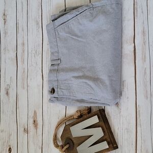 Old Navy Gray Ultimate Slim Built-In Flex Flat Front shorts with 9.75" inseam